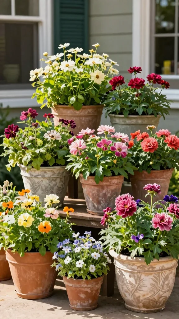 11 Perennial Garden Designs That Will Boost Your Curb Appeal Instantly! - 10. Seasonal Container Gardens 1