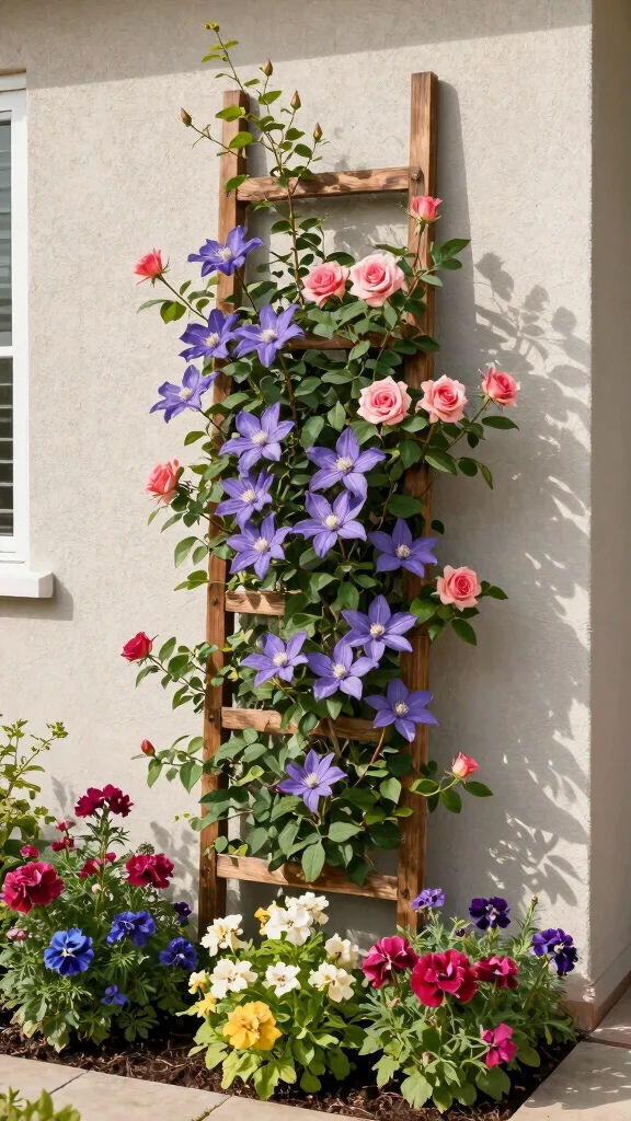 11 Perennial Garden Designs That Will Boost Your Curb Appeal Instantly! - 4. Vertical Gardening with Trellises 1
