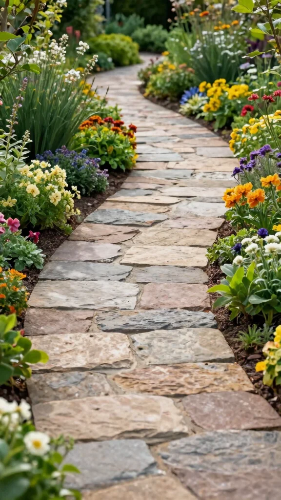 11 Perennial Garden Designs That Will Boost Your Curb Appeal Instantly! - 9. Natural Stone Pathways 1