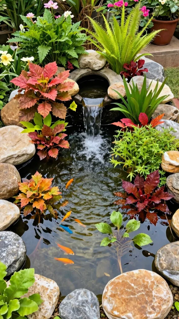 14 Inexpensive Water Features That’ll Make Your Backyard the Ultimate Cool-Off Spot! - 11. DIY Water Garden: A Personal Oasis 1