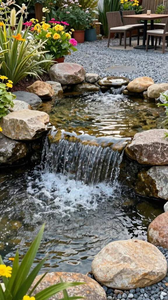 14 Inexpensive Water Features That’ll Make Your Backyard the Ultimate Cool-Off Spot! - 3. Pondless Waterfall: A Low-Maintenance Option 1