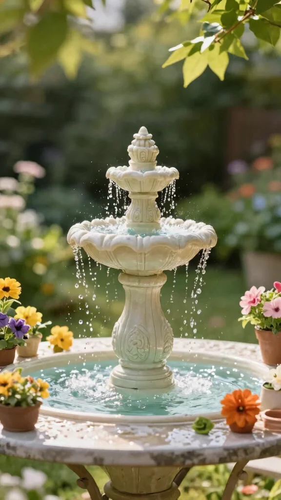 14 Inexpensive Water Features That’ll Make Your Backyard the Ultimate Cool-Off Spot! - 4. Create a Miniature Fountain 1