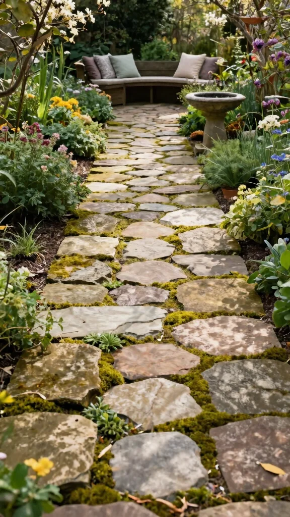 14 Stylish Outdoor DIY Decor Hacks That Will Have Your Garden Looking Like a Magazine Cover! - 3. Create a Rustic Stone Pathway 1