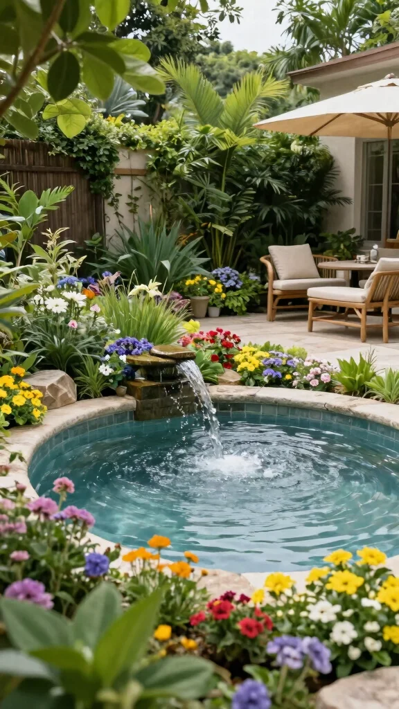 15 Backyard Entertaining Spaces That'll Transform Your Evenings . - 8. Unique Water Features 1