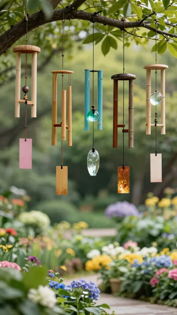 15 Colorful Garden Decor Ideas That Will Transform Your Outdoor Oasis! - 2. Whimsical Wind Chimes 1