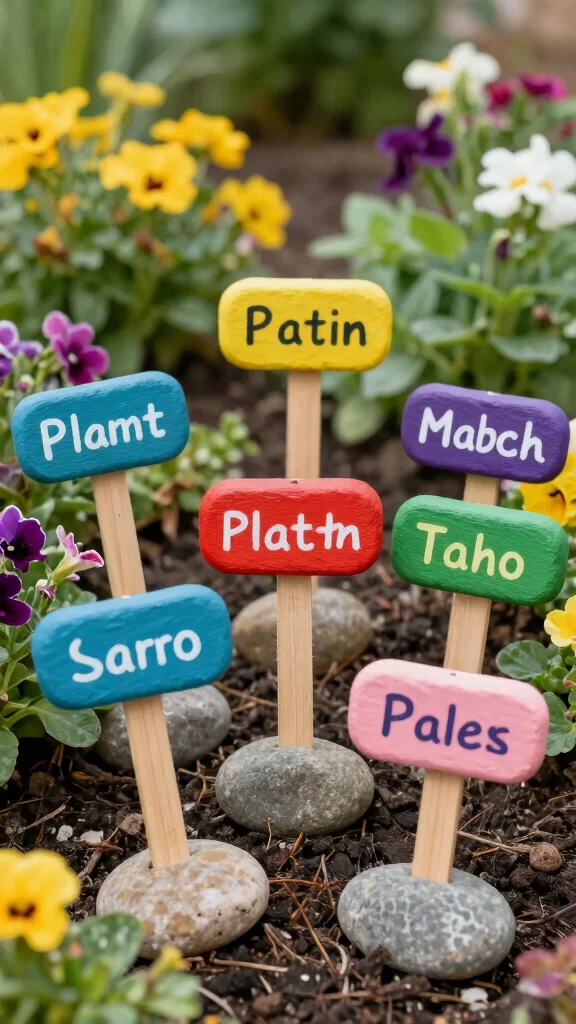 15 Creative and Affordable Garden Decor Hacks You Need to Try! - 3. DIY Garden Markers 1
