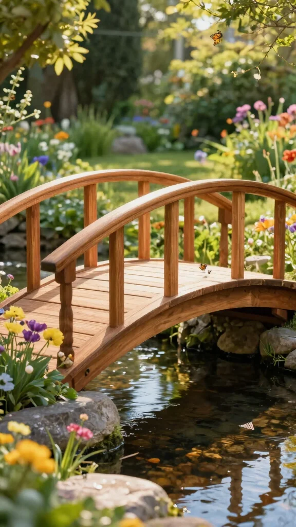 15 DIY Garden Bridges You Can Build This Weekend (Even #2 Looks Professional!) - 2. Elegant Curved Bridge 1