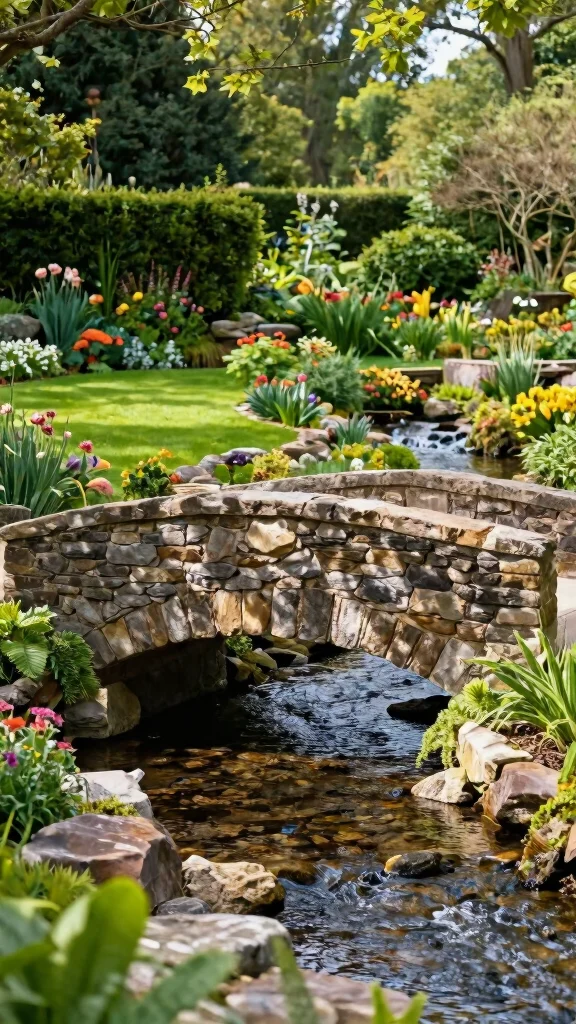 15 DIY Garden Bridges You Can Build This Weekend (Even #2 Looks Professional!) - 6. Garden Stone Bridge 1
