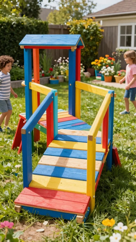 15 DIY Garden Bridges You Can Build This Weekend (Even #2 Looks Professional!) - 7. Kids' Play Bridge 1