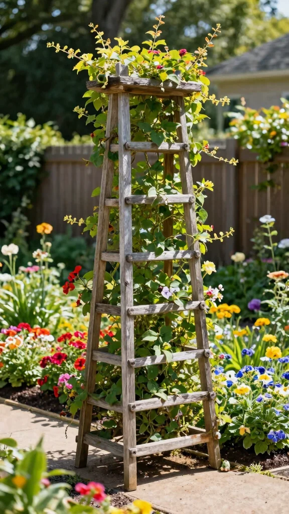 15 DIY Garden Decor Ideas That Will Inspire a Gorgeous Outdoor Makeover! - 10. Creative Garden Trellis 1