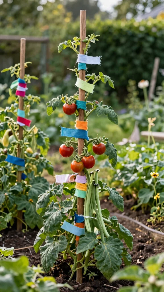 15 Eco-Friendly Gardening Hacks That Will Make Mother Nature Proud! - 7. Utilize Old T-Shirts for Garden Ties 1