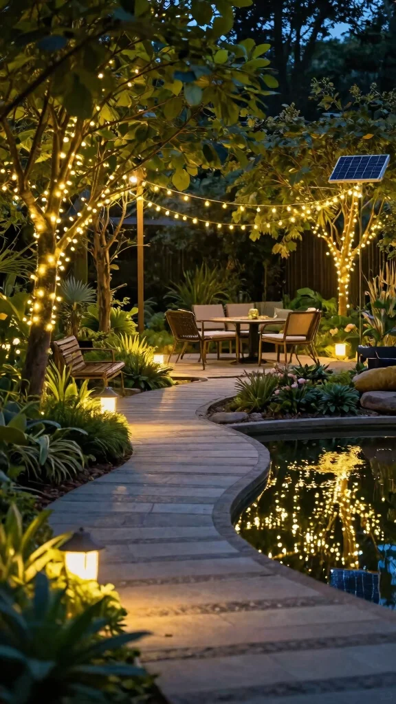 15 Eco-Friendly Modern Garden Aesthetics You Can Create Today - 10. Outdoor Lighting Solutions 1