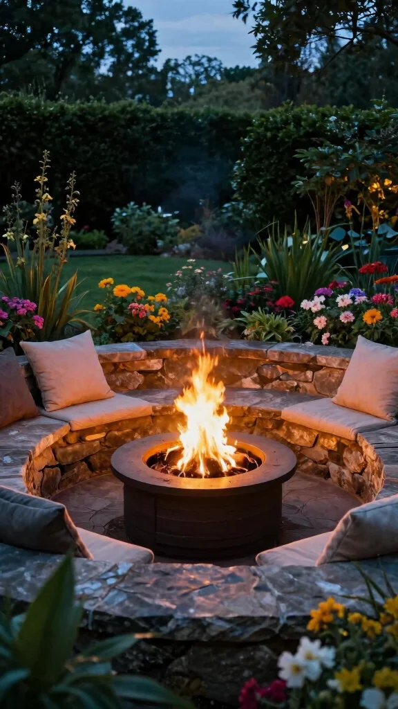15 Fire Pit Ideas That Make Your Outdoor Retreats Magical for Evening Relaxation! - 4. Sunken Fire Pit 1
