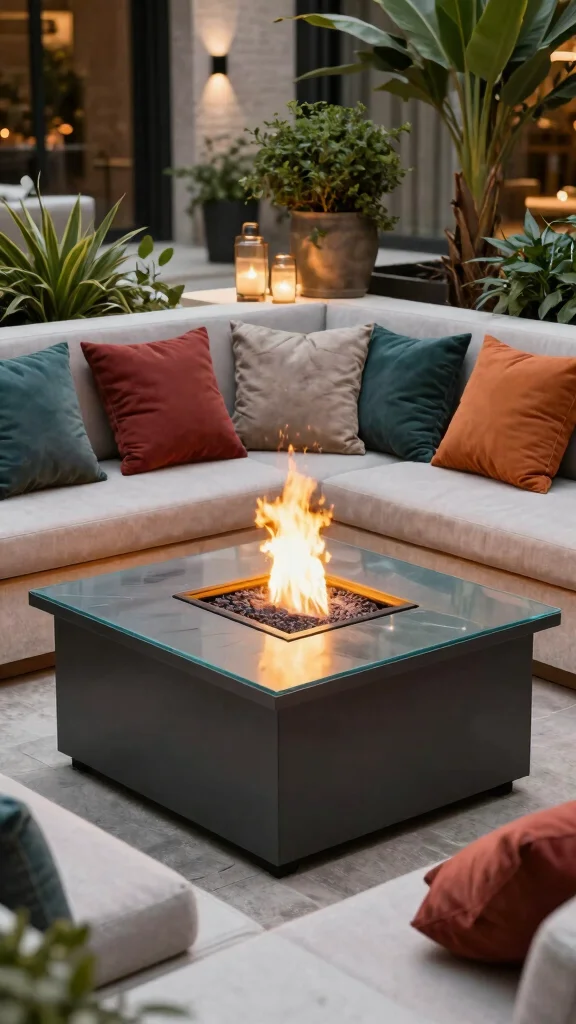 15 Fire Pit Ideas That Make Your Outdoor Retreats Magical for Evening Relaxation! - 7. Fire Pit Table 1