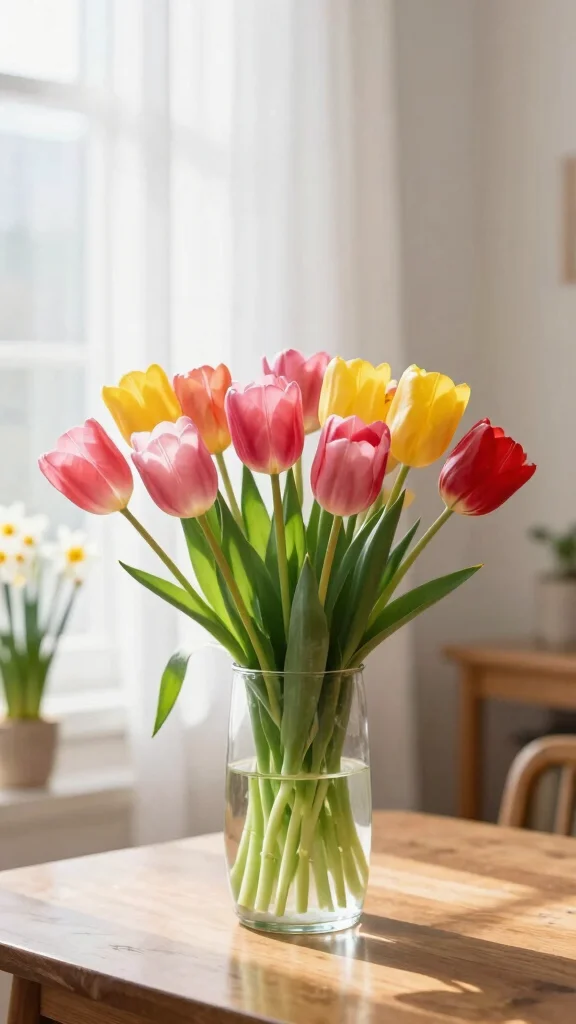 15 Seasonal Plant Displays to Keep Your Home Fresh and Inviting All Year Round! - 1. Spring Awakening: Vibrant Tulip Display 1