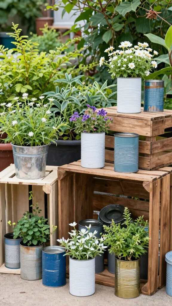 15 Seasonal Plant Displays to Keep Your Home Fresh and Inviting All Year Round! - 12. Upcycled Garden Decor: Creative Reuse 1