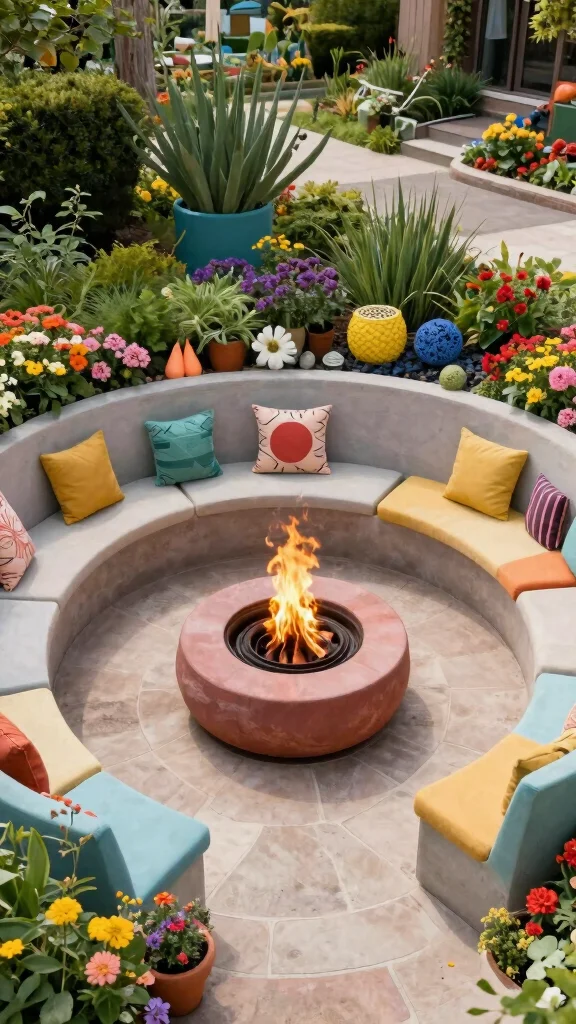 15 Stunning Landscape Firepit Ideas to Ignite Your Outdoor Living Space (You’ll Love #8!) - 13. Unique Shaped Firepits 1