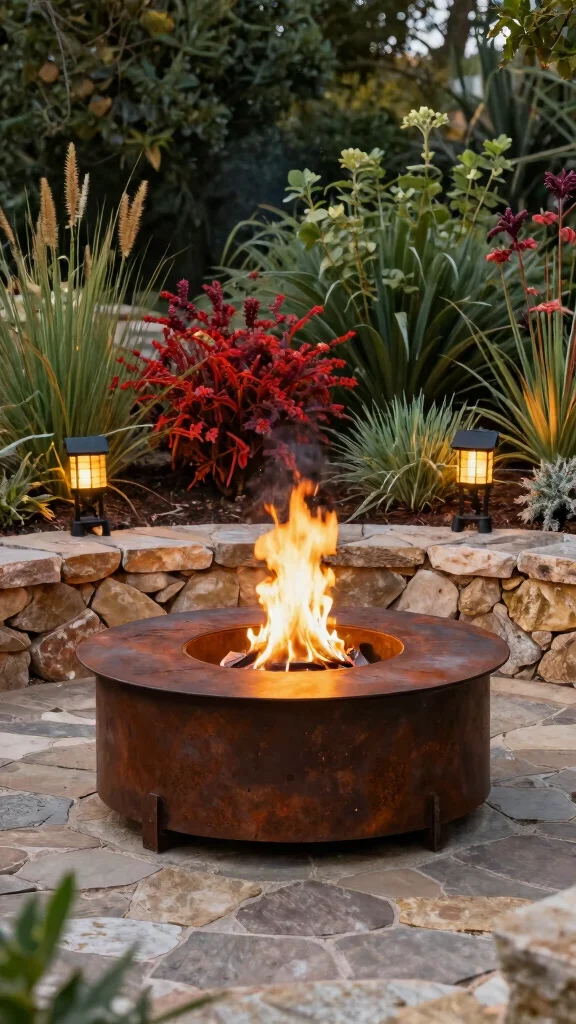 15 Stunning Landscape Firepit Ideas to Ignite Your Outdoor Living Space (You’ll Love #8!) - 9. Eco-Friendly Firepit 1
