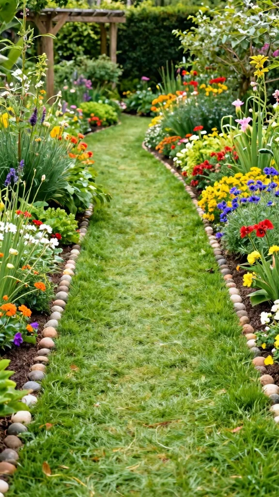 15 Stunning Pathway Designs That Will Make Your Garden a Showstopper! - 12. Turf and Grass Paths 1