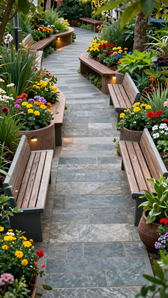 15 Stunning Pathway Designs That Will Make Your Garden a Showstopper! - 15. Multi-functional Pathways 1