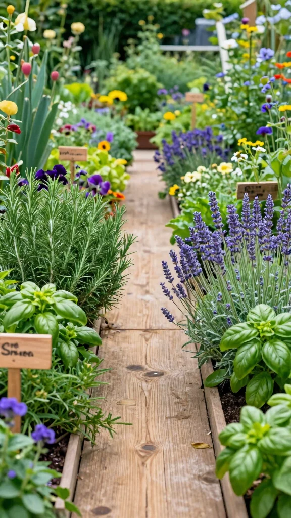 15 Stunning Pathway Designs That Will Make Your Garden a Showstopper! - 7. Edible Garden Paths 1