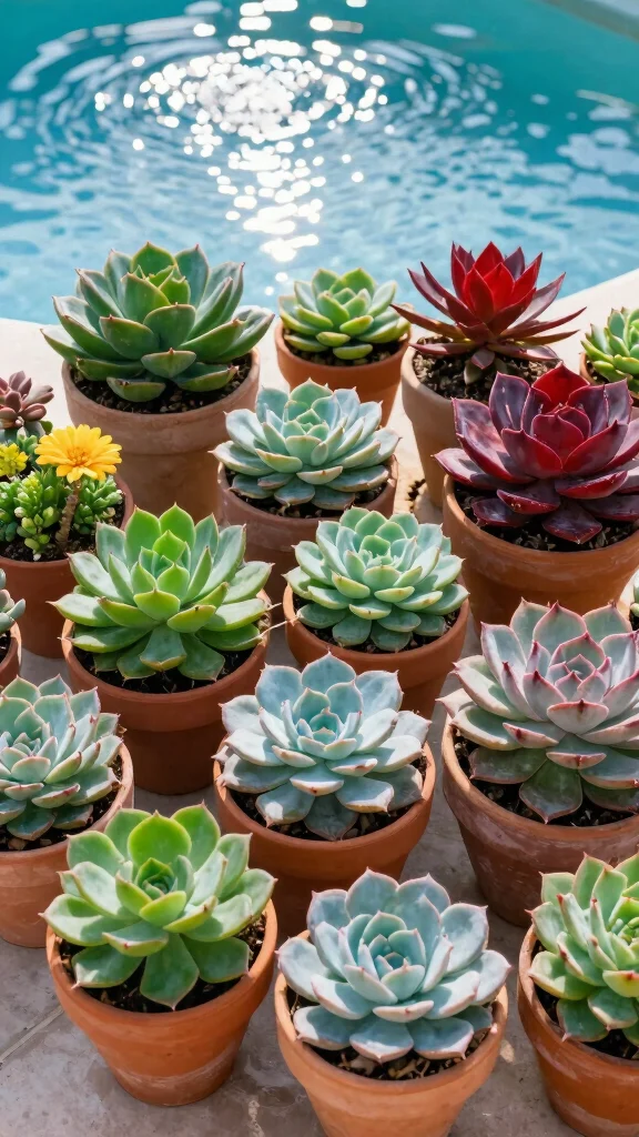 15 Stunning Poolside Plants You Need to See (Your Neighbors Will Be Jealous!) - 2. Succulents 1