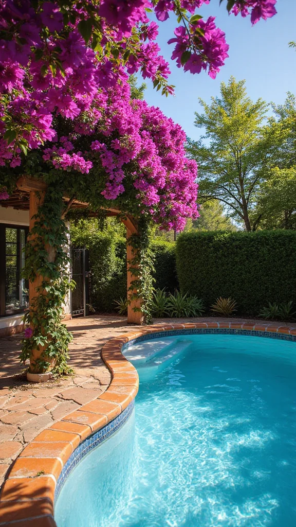 15 Stunning Poolside Plants You Need to See (Your Neighbors Will Be Jealous!) - 4. Bougainvillea 1