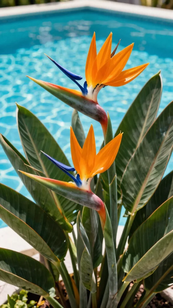 15 Stunning Poolside Plants You Need to See (Your Neighbors Will Be Jealous!) - 6. Bird of Paradise 1