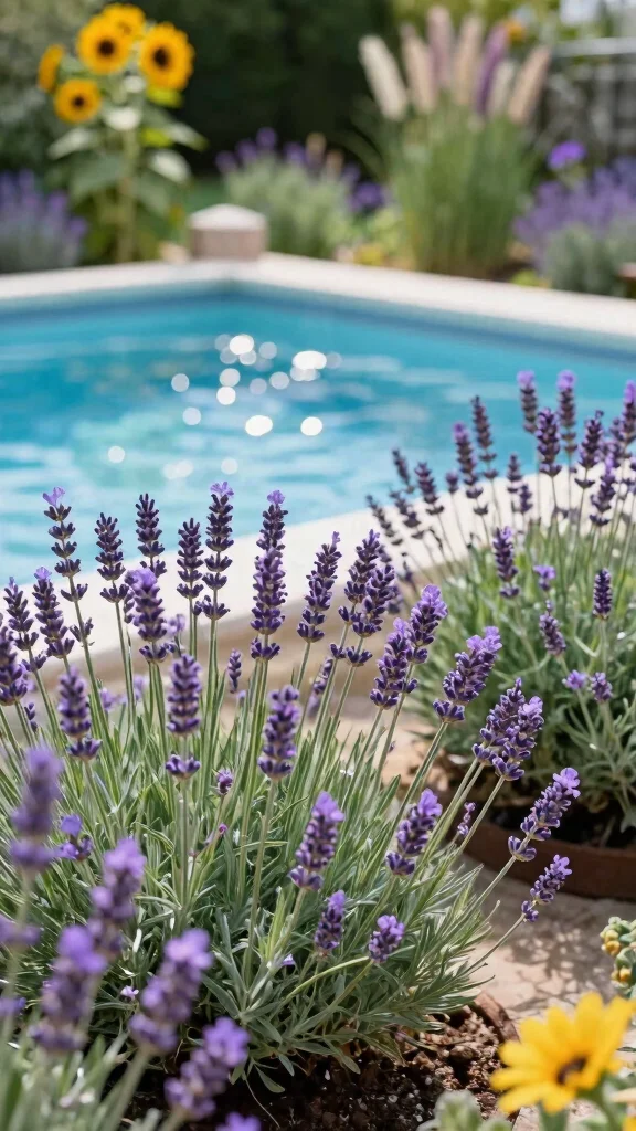 15 Stunning Poolside Plants You Need to See (Your Neighbors Will Be Jealous!) - 7. Lavender 1