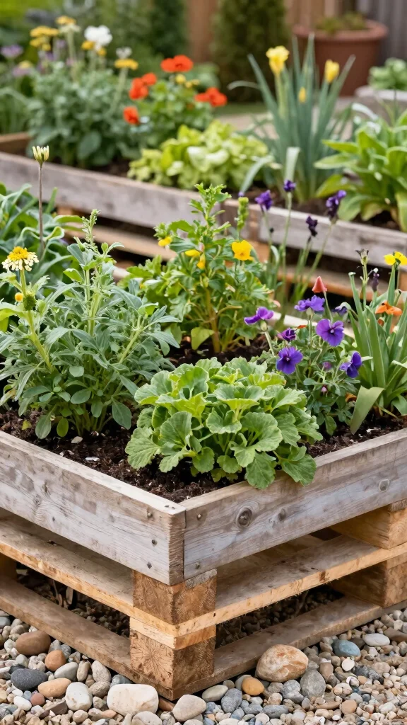 16 Compact Raised Bed Layouts Perfect for Small Gardens and Urban Spaces! - 11. Pallet Raised Beds 1
