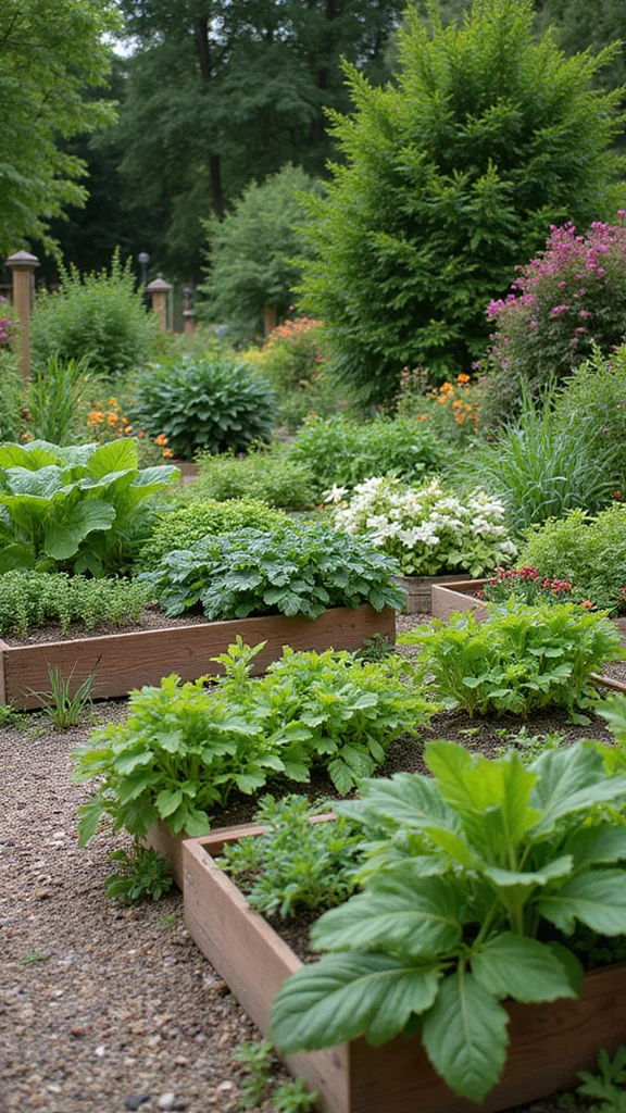 16 Compact Raised Bed Layouts Perfect for Small Gardens and Urban Spaces! - 13. Edible Landscaping with Raised Beds 1