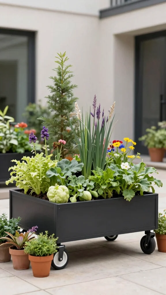 16 Compact Raised Bed Layouts Perfect for Small Gardens and Urban Spaces! - 9. Mobile Raised Beds 1