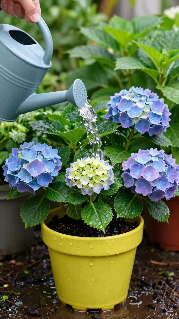 16 Easy Container Gardening Tips for Hydrangeas – Transform Your Outdoor Space Today! - 5. Water Wisely 1