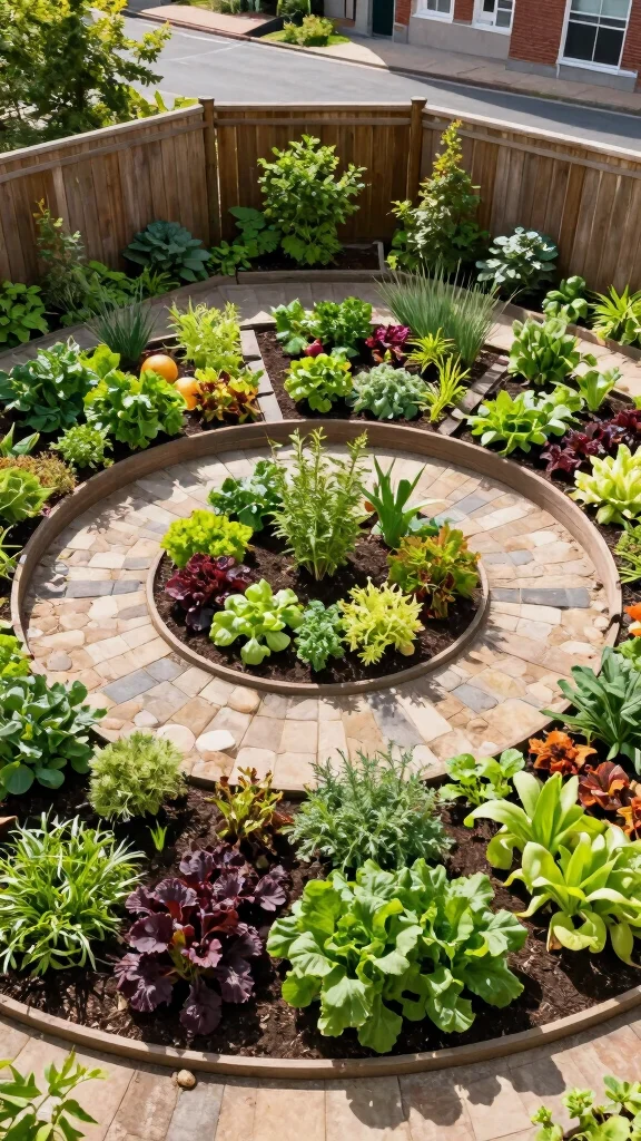 16 Space-Saving Urban Gardening Solutions That Are Stylish and Practical! - 1. Keyhole Garden Design 1