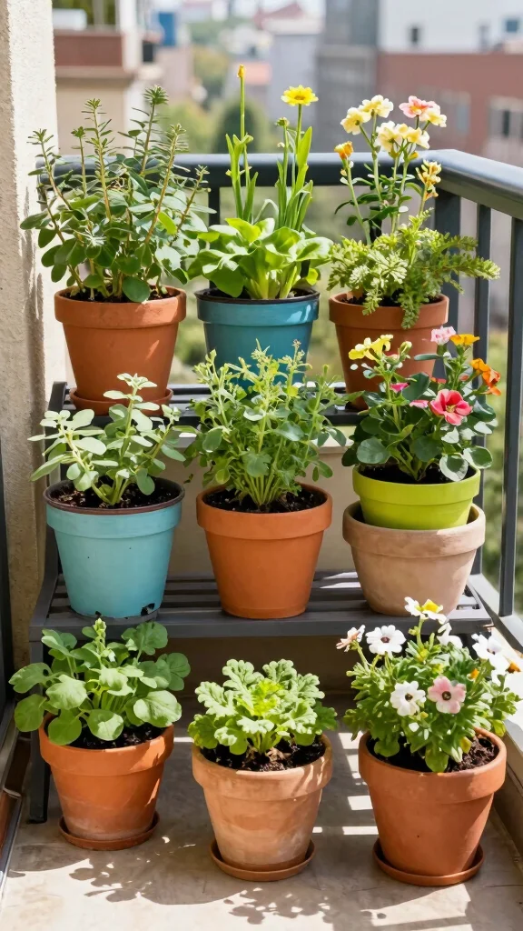 16 Space-Saving Urban Gardening Solutions That Are Stylish and Practical! - 5. Container Gardens 1