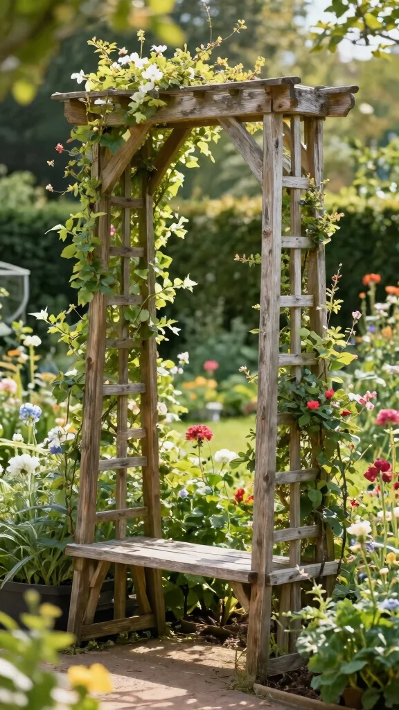 16 Sustainable Eclectic Garden Accessories That Are Good for the Planet and Your Garden! - 14. DIY Garden Trellis 1