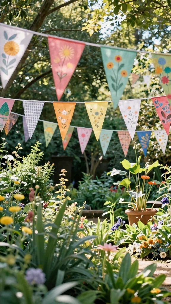 16 Sustainable Eclectic Garden Accessories That Are Good for the Planet and Your Garden! - 15. Colorful Garden Flags 1