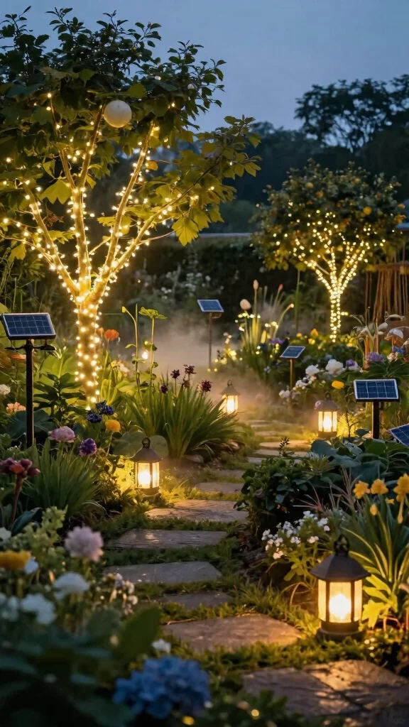 16 Sustainable Eclectic Garden Accessories That Are Good for the Planet and Your Garden! - 4. Solar-Powered Garden Lights 1