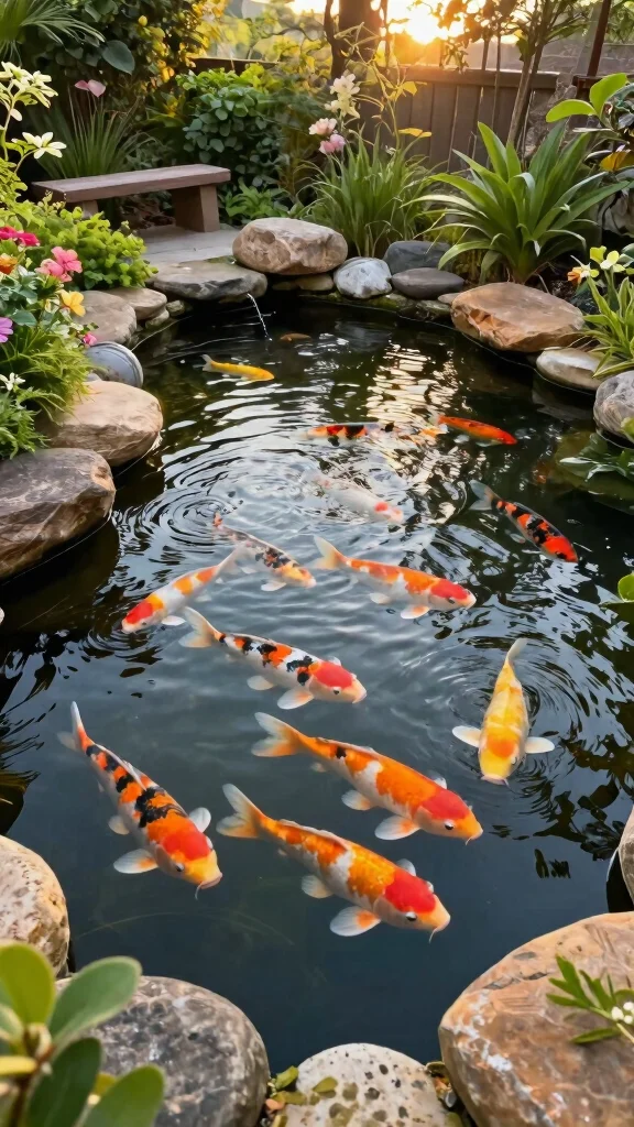 16 Water Oasis Features That Will Bring Serenity to Your Backyard! - 8. Koi Ponds 1