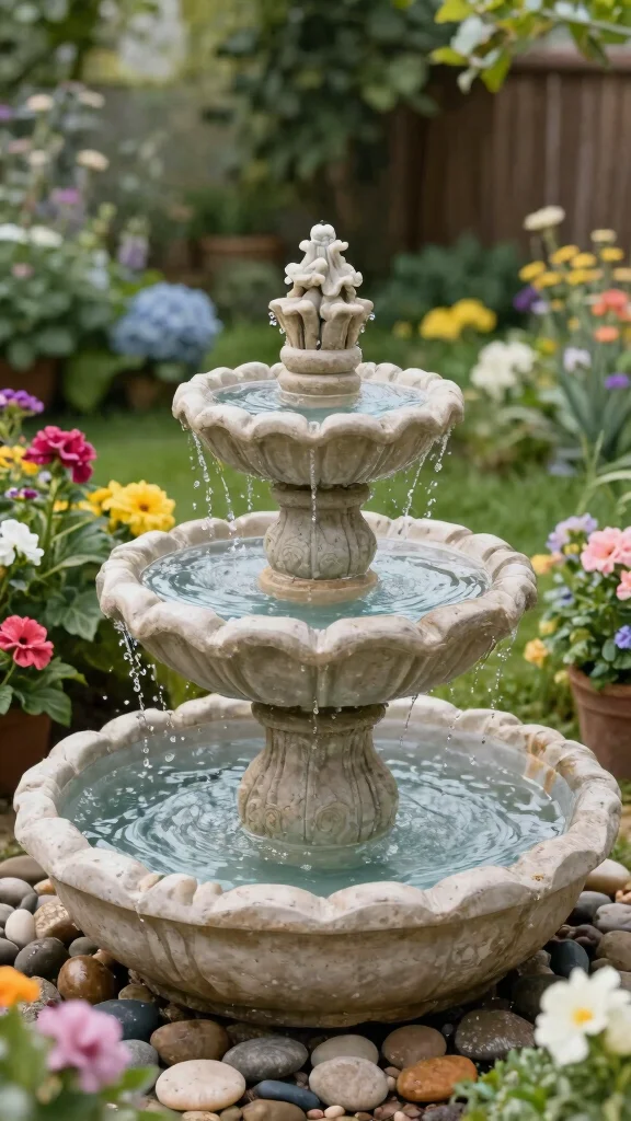 17 DIY Vibrant Garden Accessories That Will Impress All Your Guests! - 15. Flower Pot Fountain 1