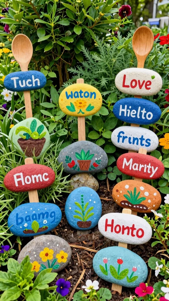 17 DIY Vibrant Garden Accessories That Will Impress All Your Guests! - 2. Whimsical Garden Markers 1