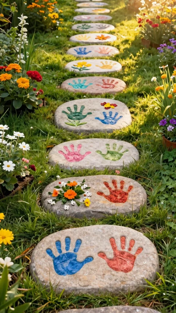 17 DIY Vibrant Garden Accessories That Will Impress All Your Guests! - 4. Decorative Stepping Stones 1