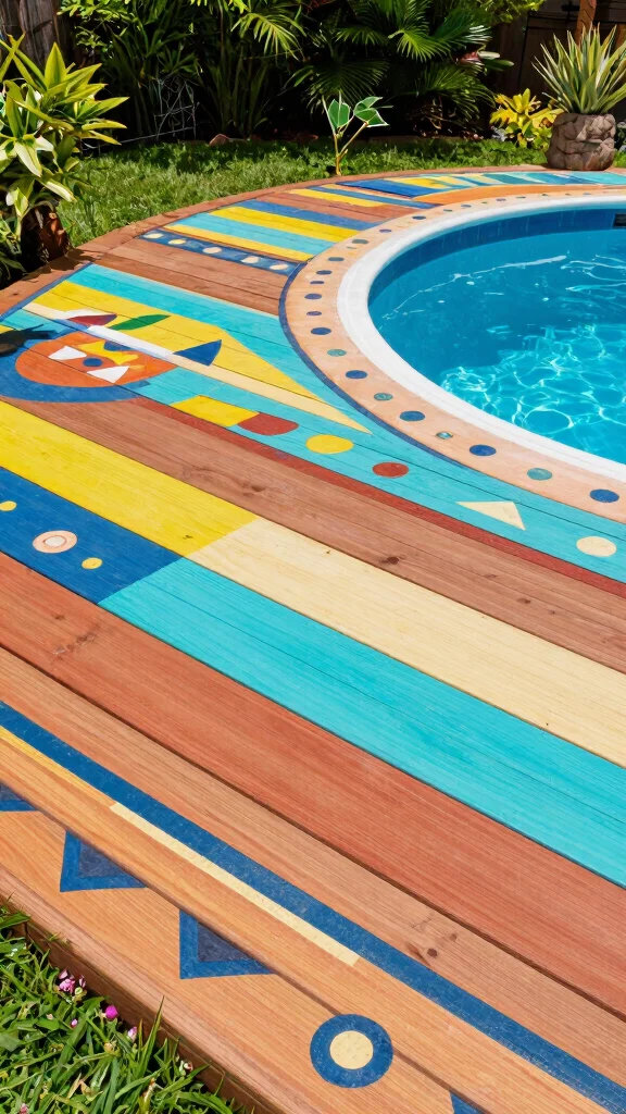 17 Easy Pallet Deck Ideas You Can Build This Weekend (DIY Enthusiasts Rejoice!) - 14. Artistic Pallet Deck 1