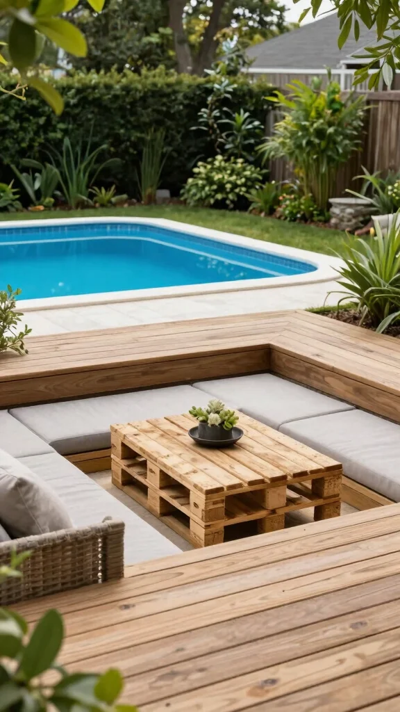 17 Easy Pallet Deck Ideas You Can Build This Weekend (DIY Enthusiasts Rejoice!) - 17. Pallet Deck with a Sunken Area 1