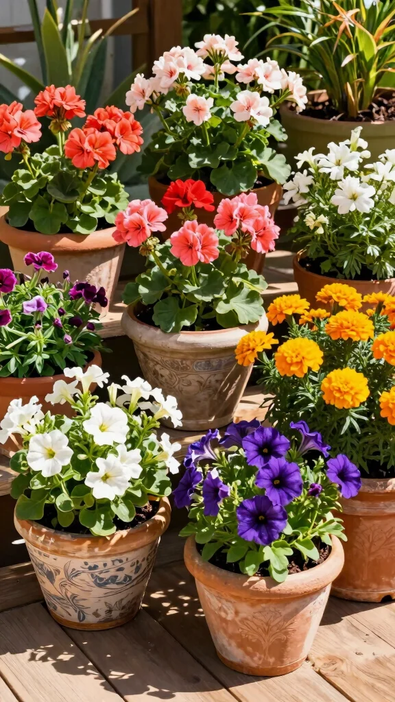 17 Easy and Colorful Flower Bed Landscaping Ideas to Brighten Up Your Yard! - 11. Container Gardens 1