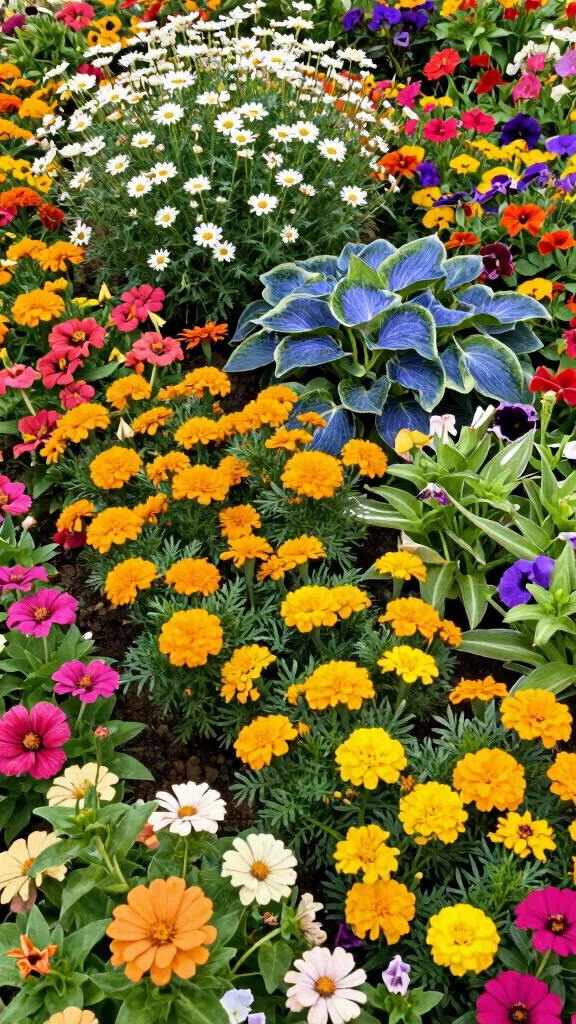17 Easy and Colorful Flower Bed Landscaping Ideas to Brighten Up Your Yard! - 13. Perennial and Annual Mix 1