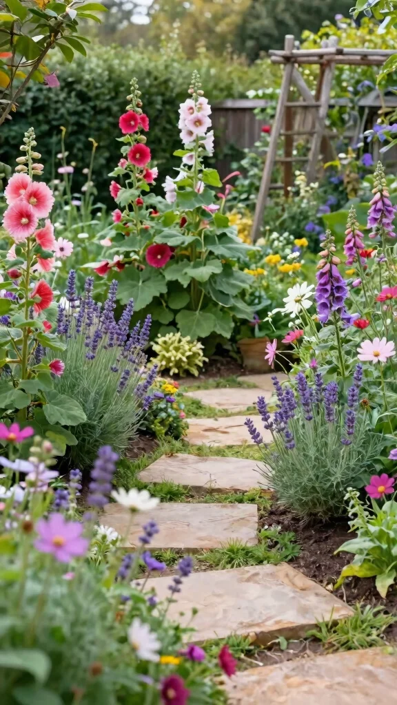 17 Easy and Colorful Flower Bed Landscaping Ideas to Brighten Up Your Yard! - 2. Charming Cottage Garden Style 1