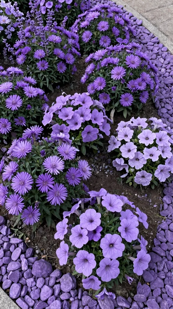 17 Easy and Colorful Flower Bed Landscaping Ideas to Brighten Up Your Yard! - 3. Monochromatic Magic 1