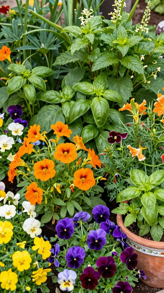 17 Easy and Colorful Flower Bed Landscaping Ideas to Brighten Up Your Yard! - 4. Edible Flower Gardens 1