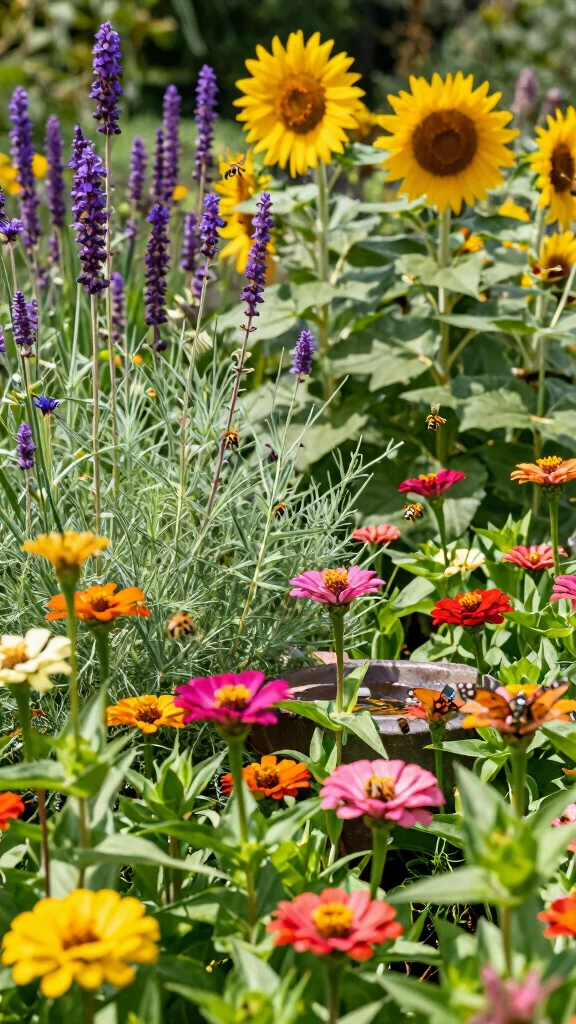 17 Easy and Colorful Flower Bed Landscaping Ideas to Brighten Up Your Yard! - 5. Pollinator-Friendly Spaces 1